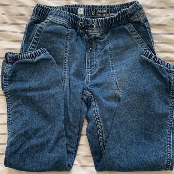 GAP kids denim joggers Sz 8 - Picture 1 of 3